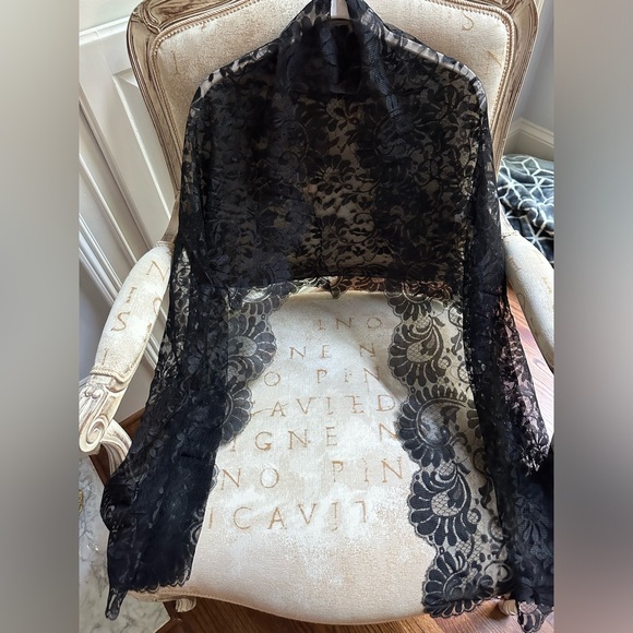 Gorgeous and Rich Looking Echo Lace Shawl NWOT - Picture 4 of 9